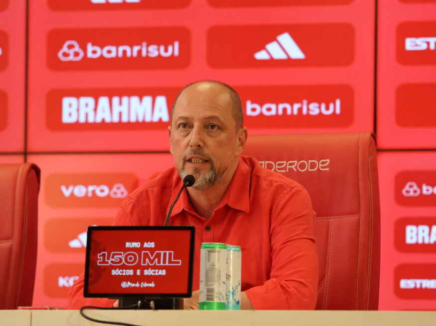 Alessandro Barcellos, presidente do Inter, de olho em atacante ex-Grêmio