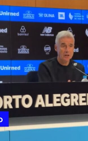 Luís Castro está preocupado no Grêmio