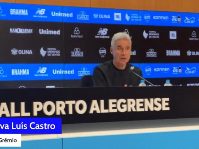 Luís Castro está preocupado no Grêmio
