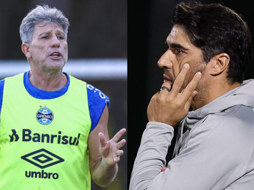 Renato Portaluppi (Grêmio) e Abel Ferreira (Palmeiras)