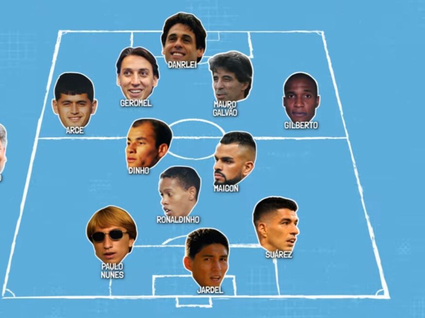 Sem Renato! Caleffi monta seleção do Grêmio de todos os tempos