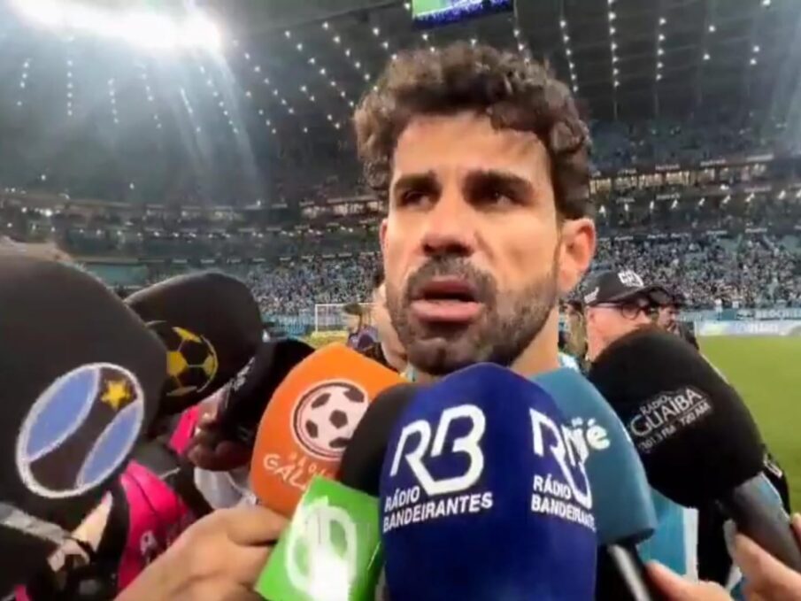 Grêmio divulgou a lesão de Diego Costa